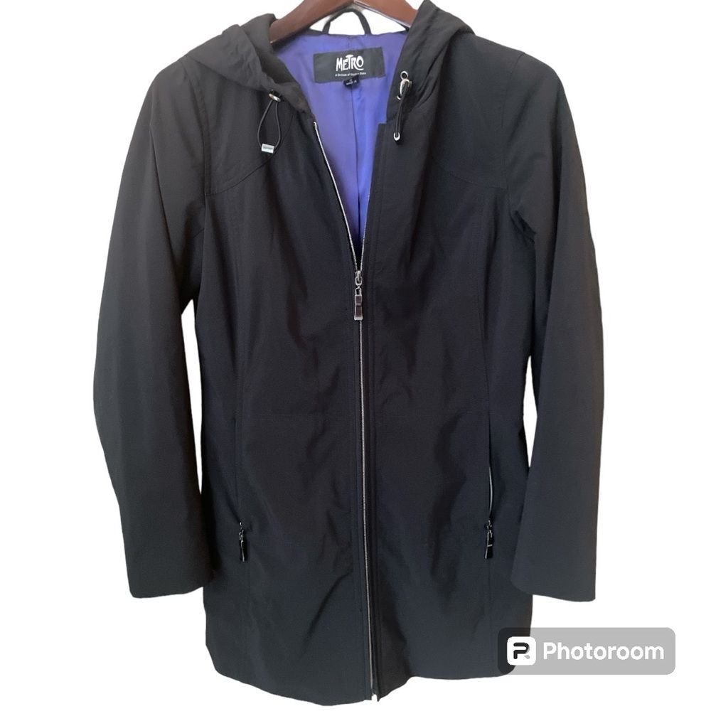 ⚡️ Metro Hooded Black Rain Jacket ~ Size S ⚡️